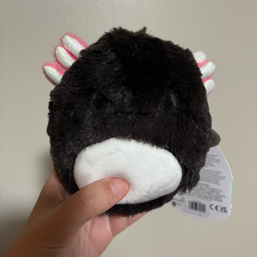 Fuzzy Jaelyn the Axolotl 5” Squishmallow Stuffed Plush Toy Black and Pink